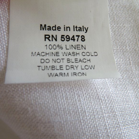 Le Telerie Toscane Italy White Linen Table Runner 17 x 108 New Open Package - Picture 4 of 10